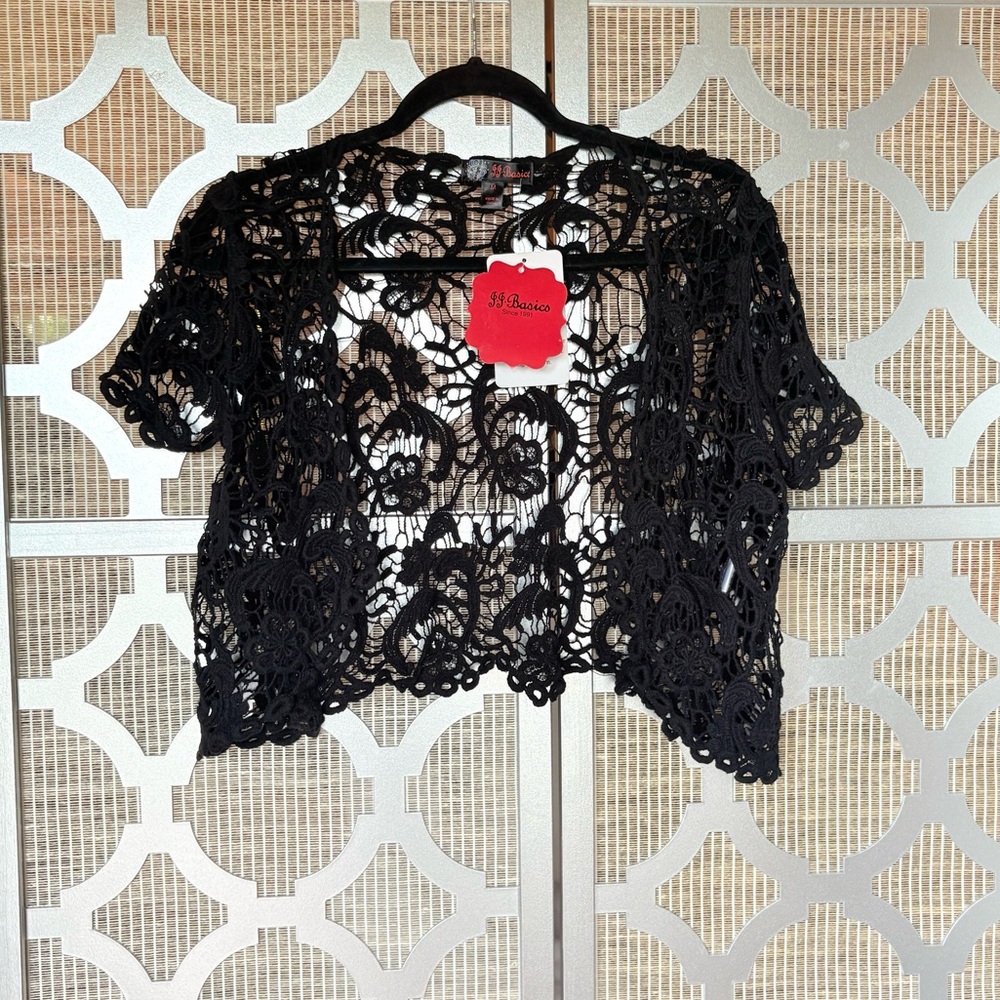 NWT Black Lace Women's Top
